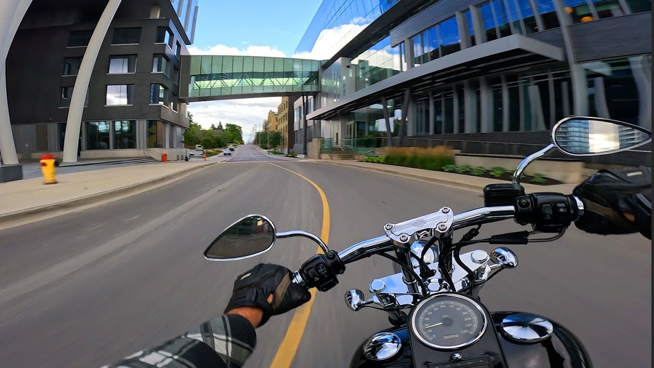 Harley-Davidson Night Train DOWNTOWN Ride | Pure Engine Sound