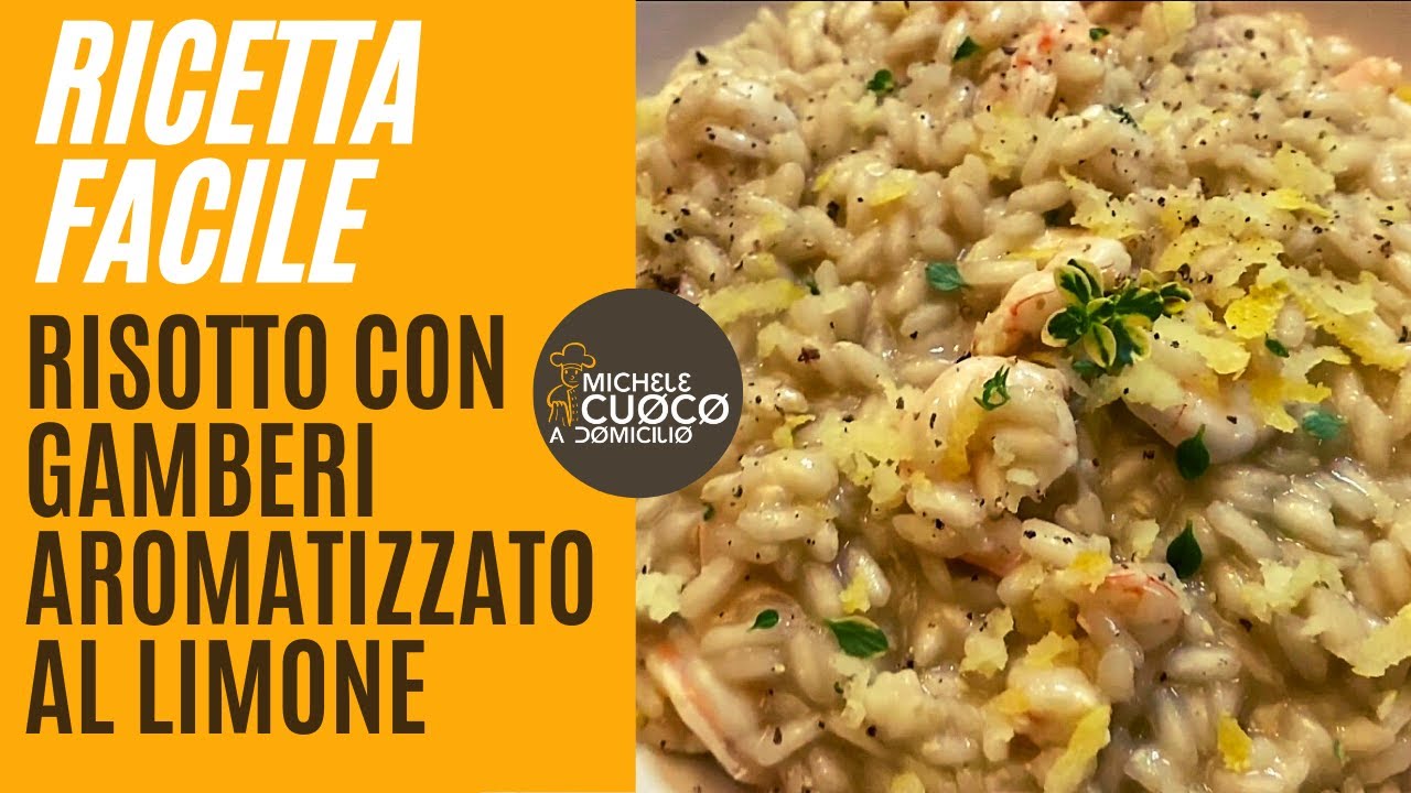 Risotto con gamberi 🍤 aromatizzato al limone - Primo di pesce facile e veloce