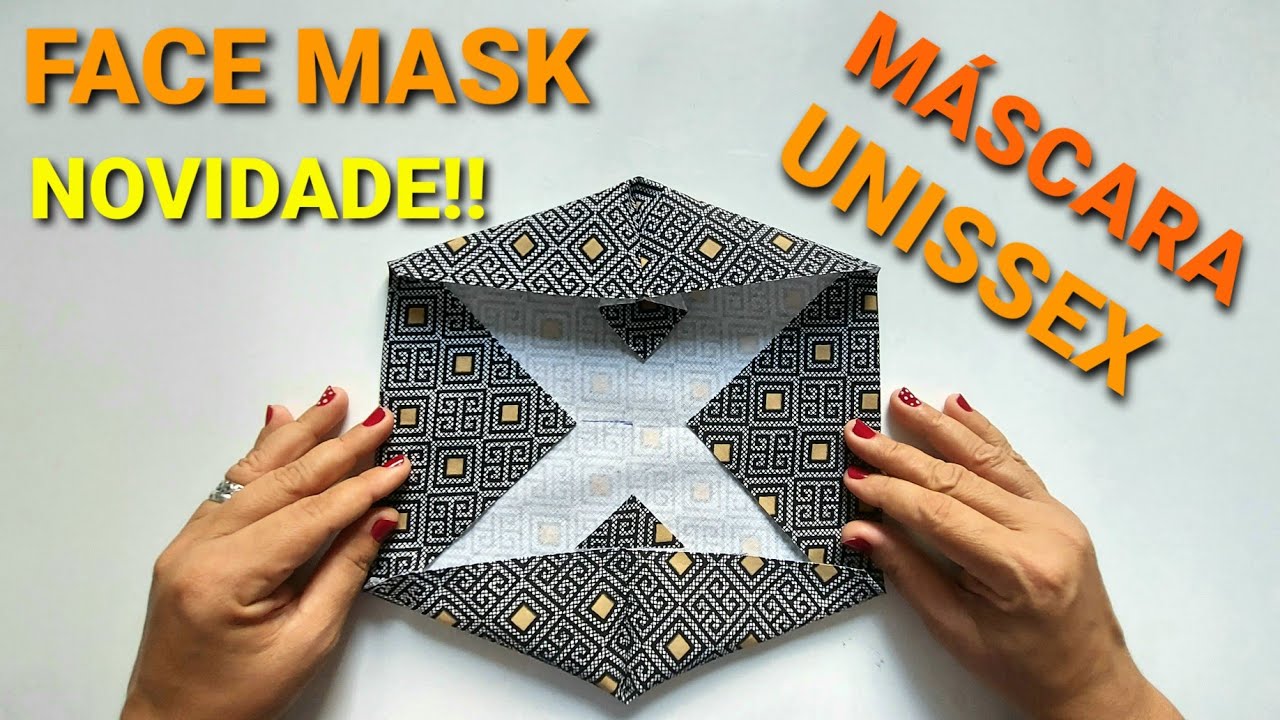 TUTORIAL FACE MASK😷MÁSCARA DE TECIDO UNISSEX FÁCIL E SIMPLES COM ELÁSTICO REGULÁVEL E PARA ÓCULOS!!!