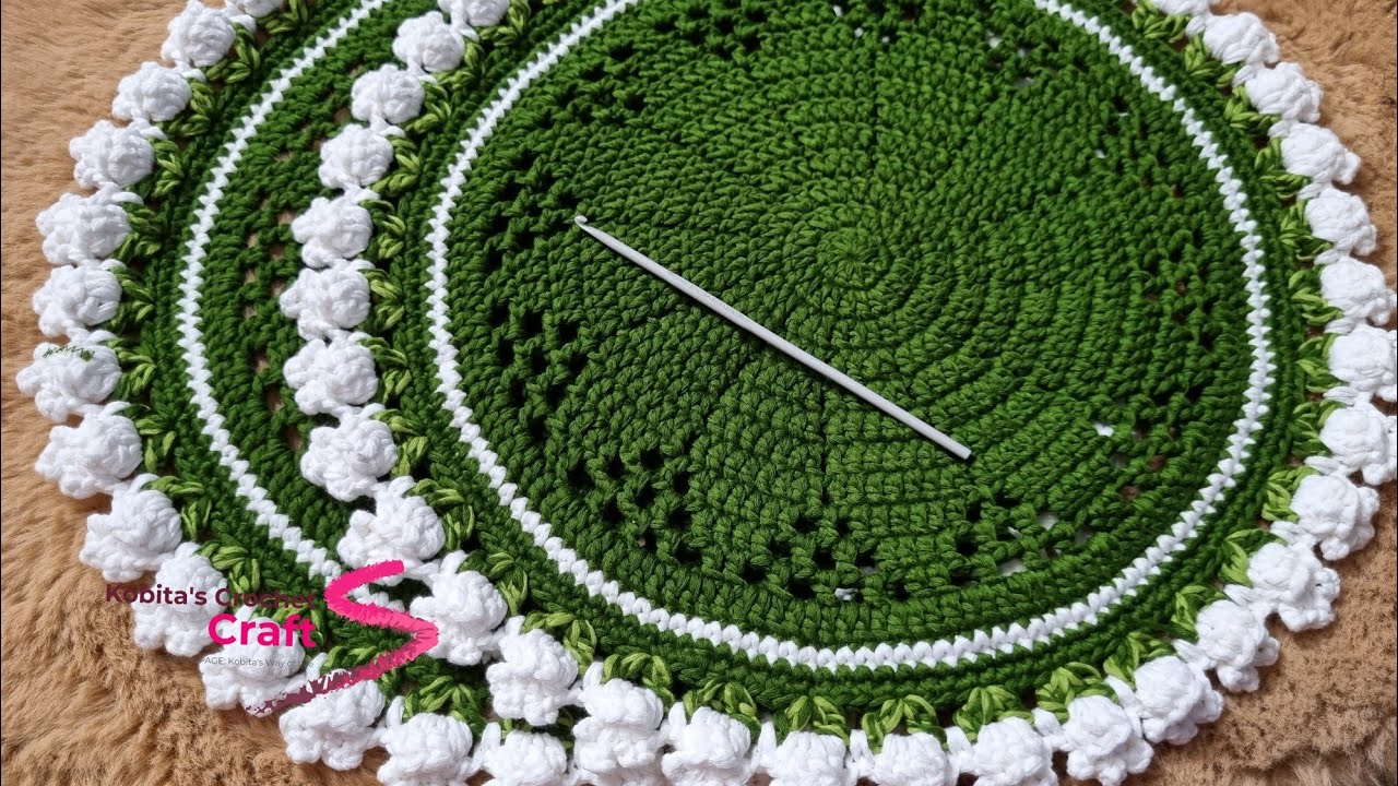 Crochet table mats | round placemats | thalposh | কুশিকাটার টেবিল ম্যাট | কুরুশের টেবিল ম্যাট #33