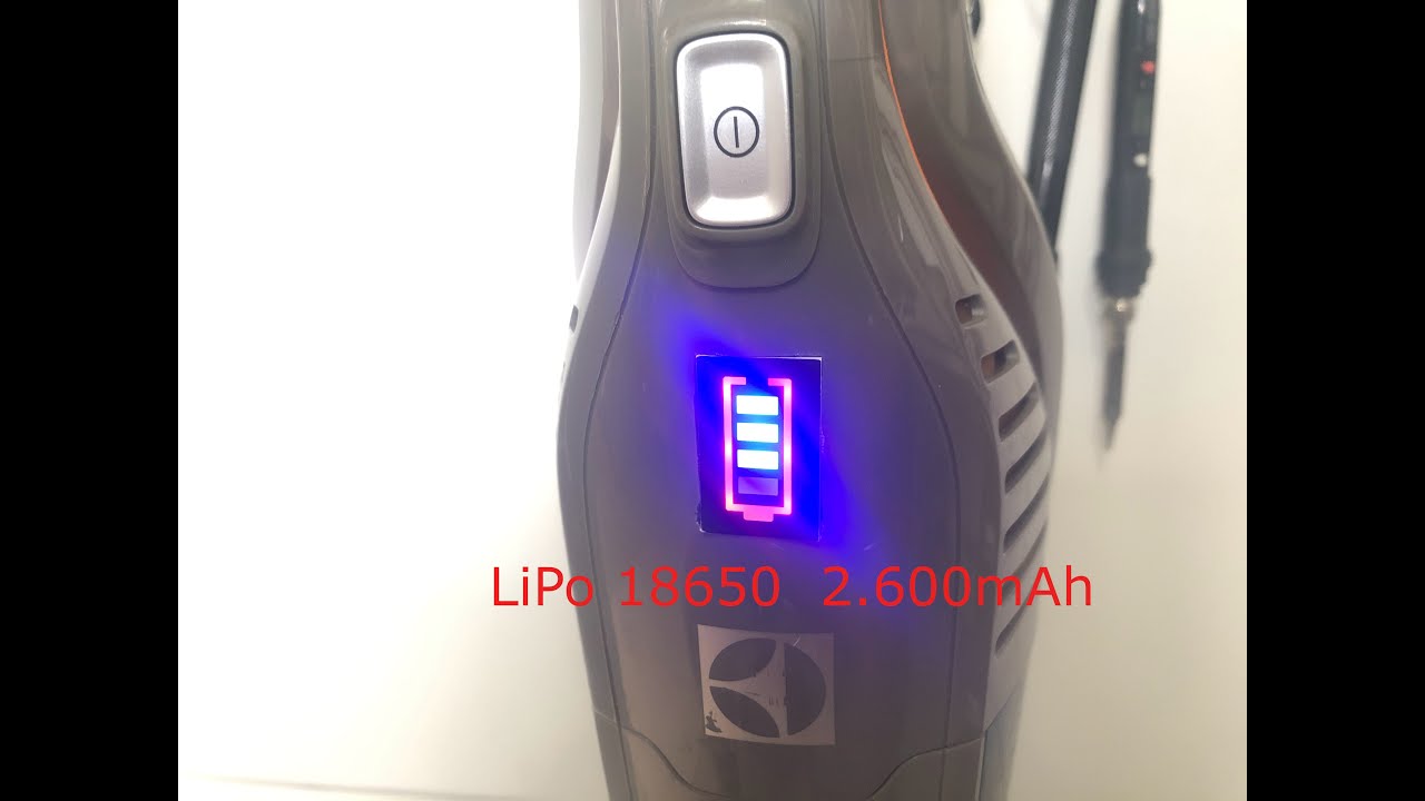 Instalando Baterias, display e  BMS para LiPo 18650 (2.600mAh) no Aspirador Ergorapido (Eletrolux).