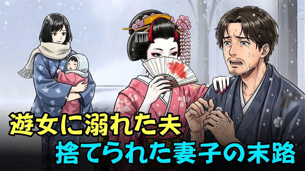 遊女に心を奪われ妻子を見捨てた男――誰も想像しなかった凄惨な結末| 日本昔話 · 家族の因縁