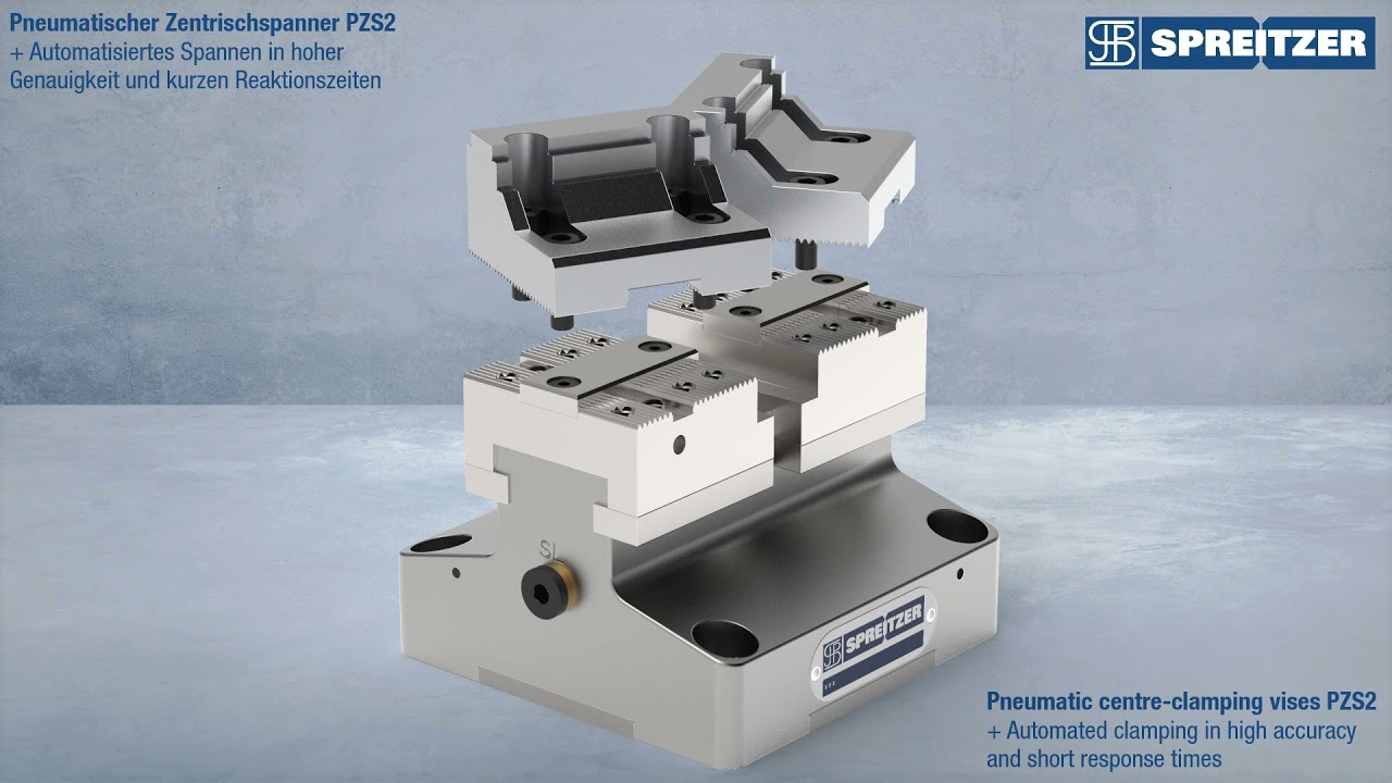 Pneumatischer Zentrischspanner PZS² | Pneumatic centre-clamping vises PZS²