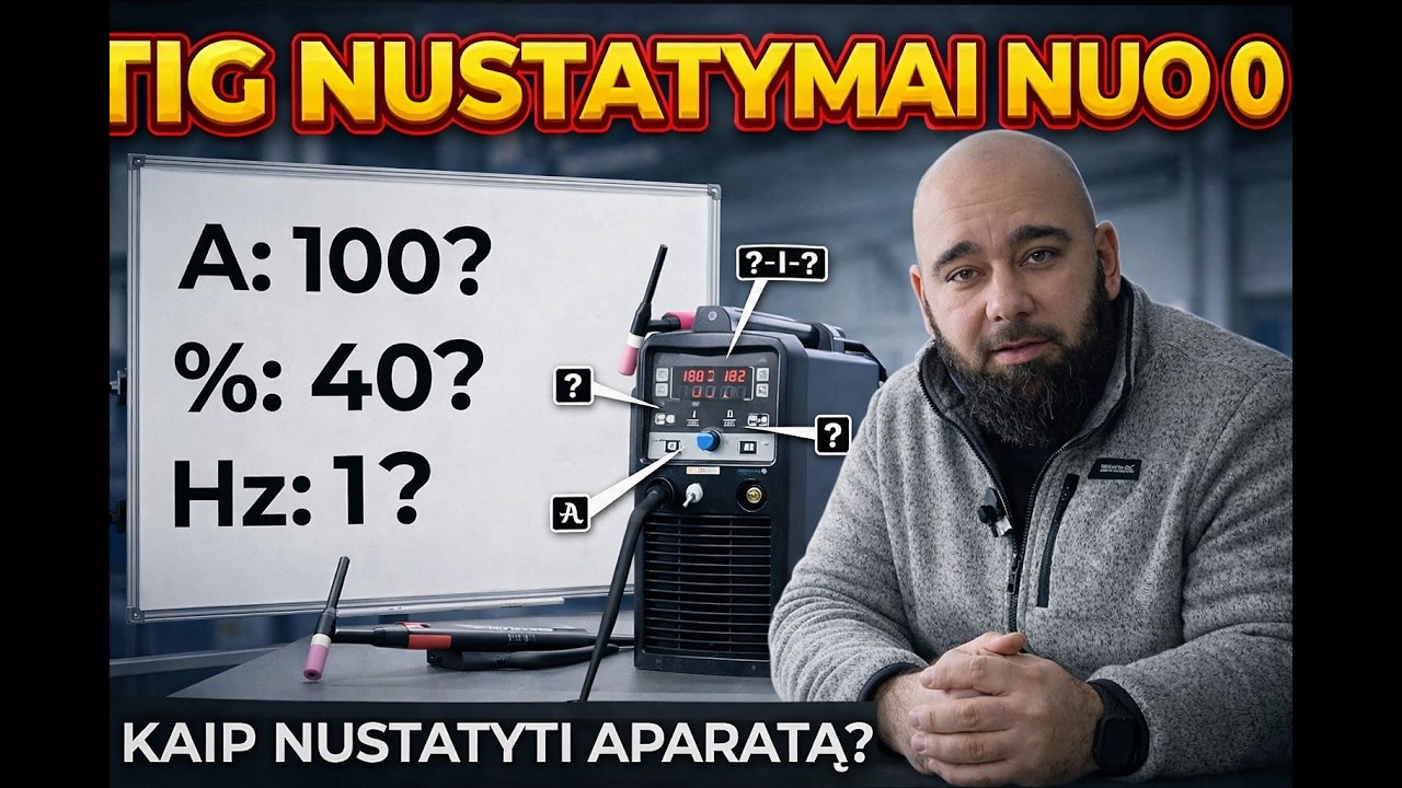 TIG suvirinimas nuo 0 | 1 dalis – kaip nusistatyti TIG aparatą