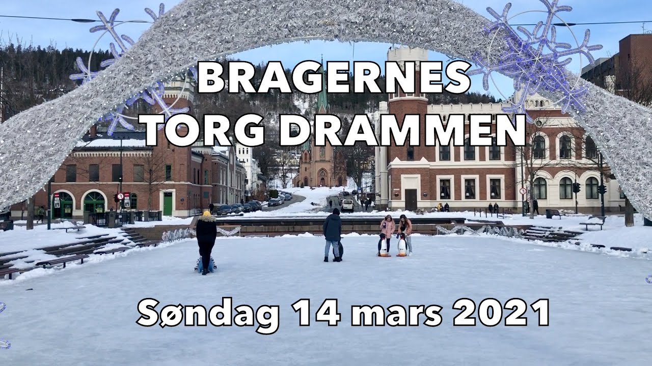 Bragernes Torg Drammen 14 mars Snart sommer og sol.