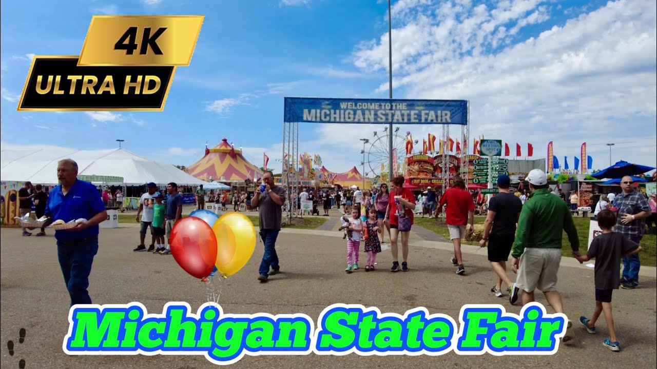[4K] Walking Tour of Michigan State Fair. 🎪🤡🎠 / Sept. 2 2023