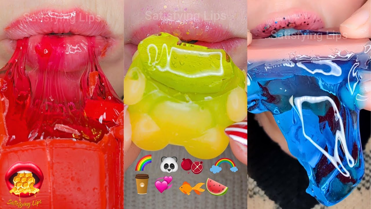 ASMR Satisfying CRUNCHY WAX HONEY CANDY Mouth Sounds Mukbang 먹방