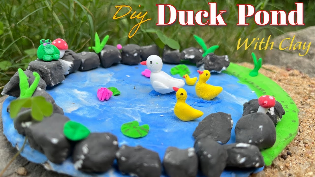 Easy DIY Duck Pond with Foam Clay  | Miniature Craft | easy Clay art @Artful_Crafts