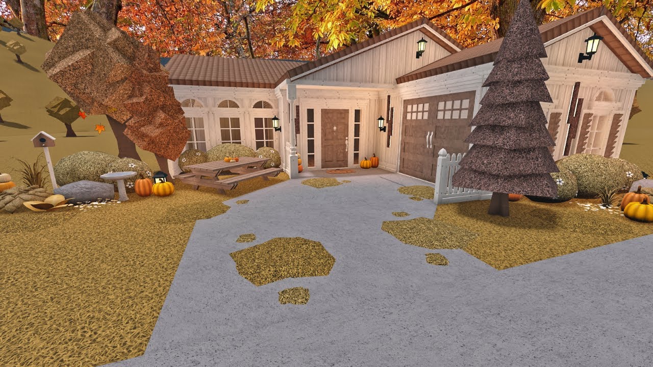 [ bloxburg ] 🧸 autumn one story home ꒰ no gamepass part 1 build ꒱