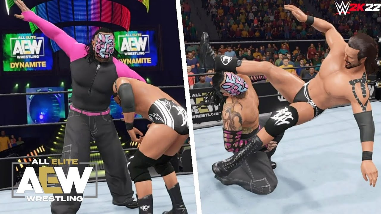 WWE 2K22 SIMULATION: Jeff Hardy vs Adam Cole | AEW Dynamite 18/05/22 Highlights