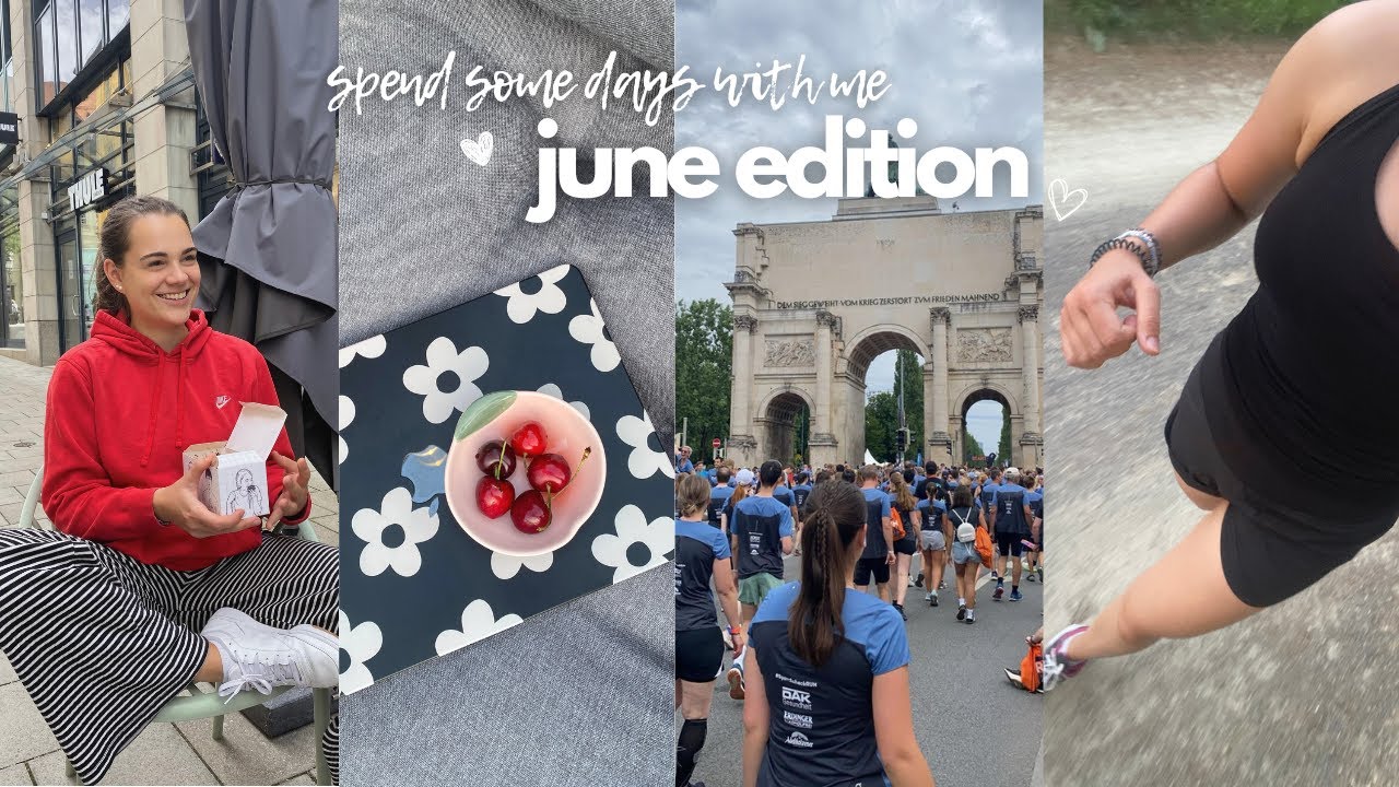 *juni vlog* // erster 10km Lauf in München, Prüfungsvorbereitung, gesunde Ernährung... 🍓📚
