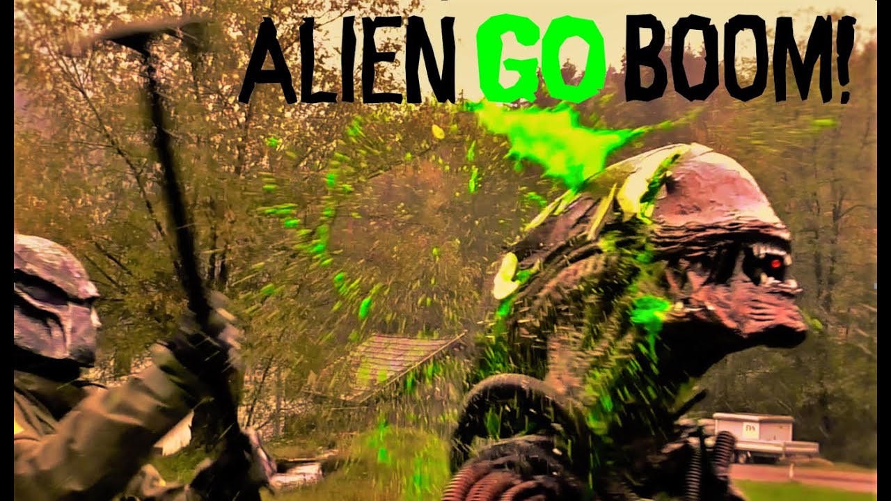 Predator Crossbow and M48 Commando Axe Xenomorph Annihilation! AlienGoBoom