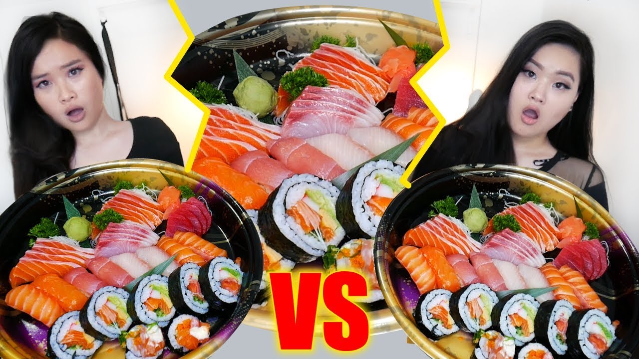 GIANT SUSHI PLATTER CHALLENGE MUKBANG