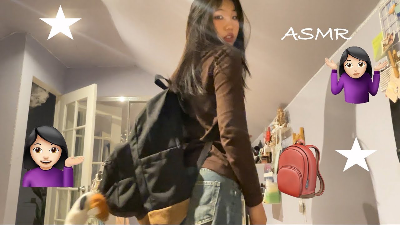 ASMR | what’s in my BACKPACK? 🎒 😱 | loud & rambling 💥|