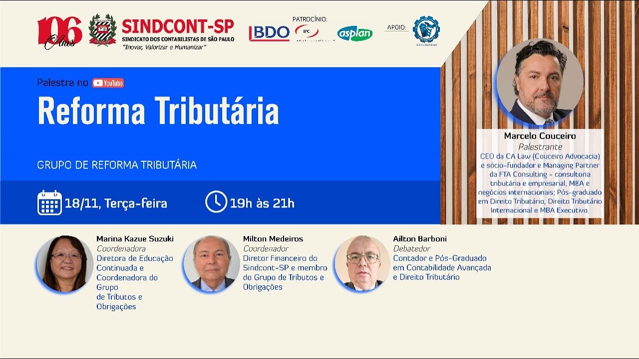 Live sobre a Reforma Tributária