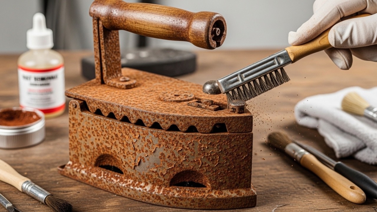 Antique Charcoal Iron Restoration – Very Rusty Restoration | Satisfying ASMR Clean & Repair