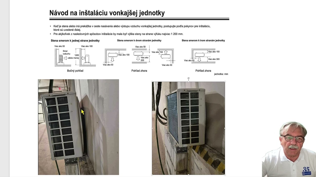 Chyba pri montáži klimatizácie - reálna ukážka nesprávnej montáže.