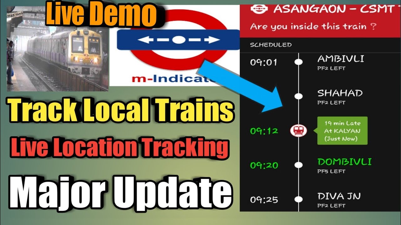 How to check  local train status | m indicator new update