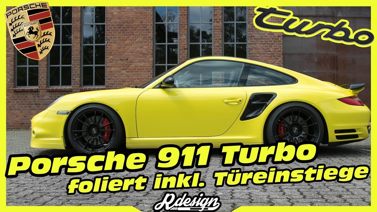 Rdesign: Porsche 911 (997) Turbo Komplettfolierung in Neongelb !