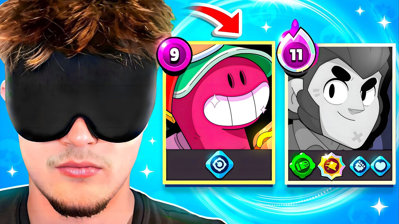 Brawl Stars, но я выбираю бойцов с завязанными глазами.