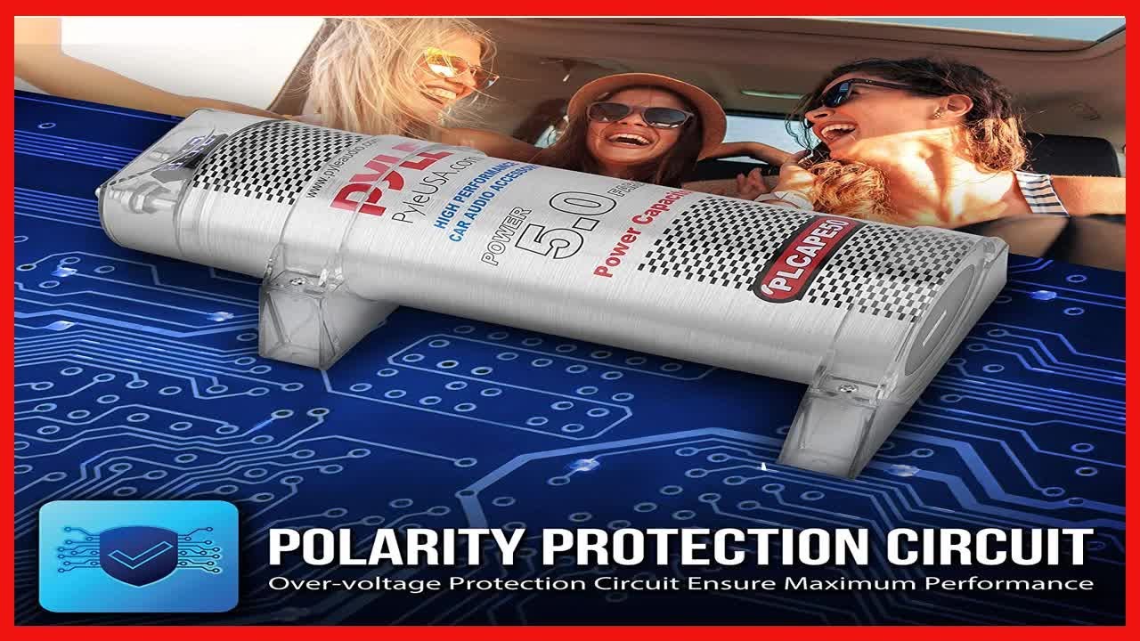 5.0 Farad Digital Power Capacitor - High-Performance Car Audio Accessory with Blue Digital Display,