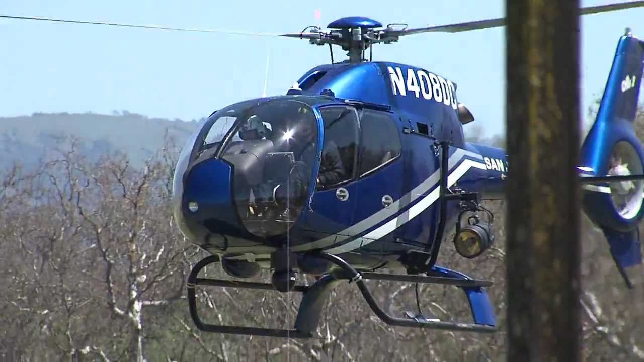 San Jose Police Department Helicopter Air Two low fly by N408DC
