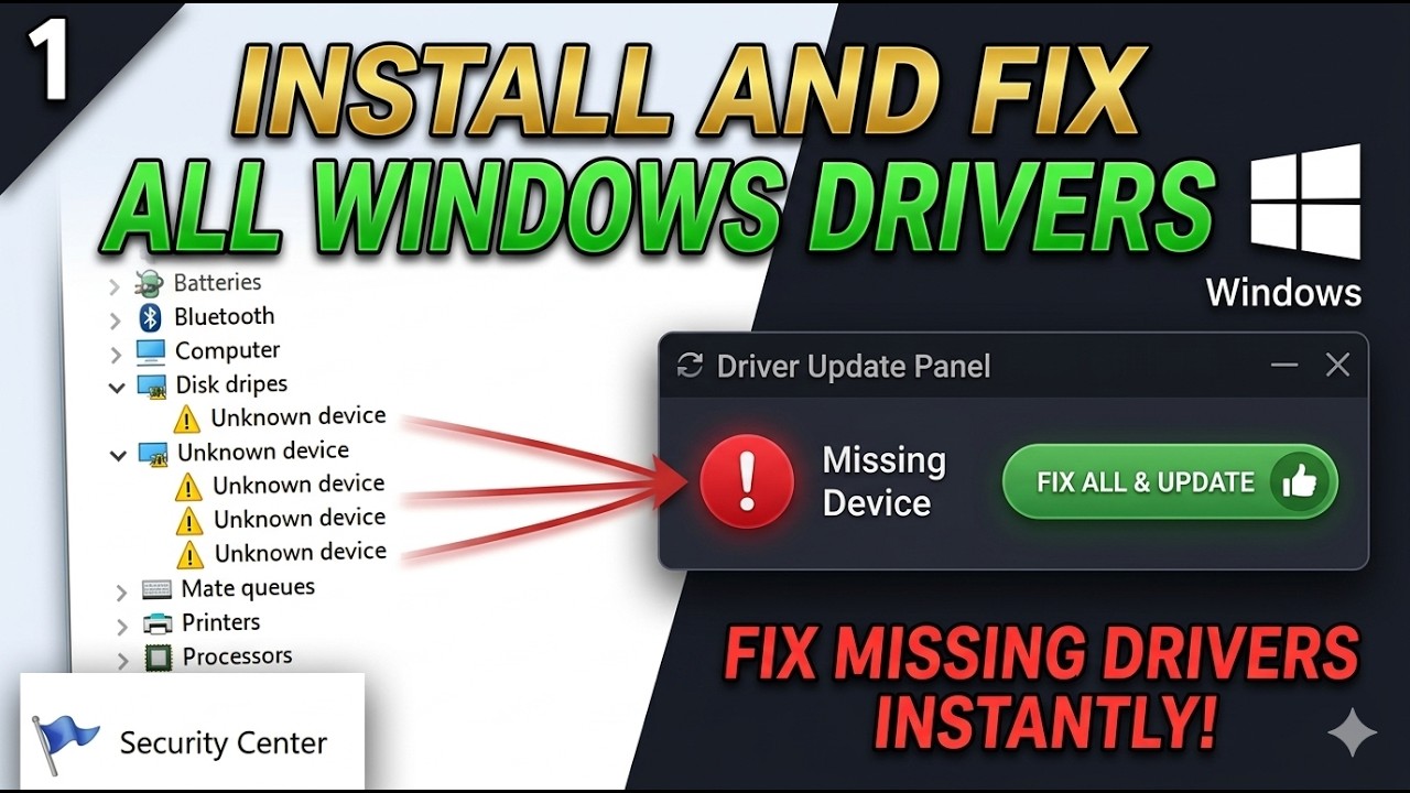 [DIY] How to Install all Windows Drivers with one click ? || easy and simple steps