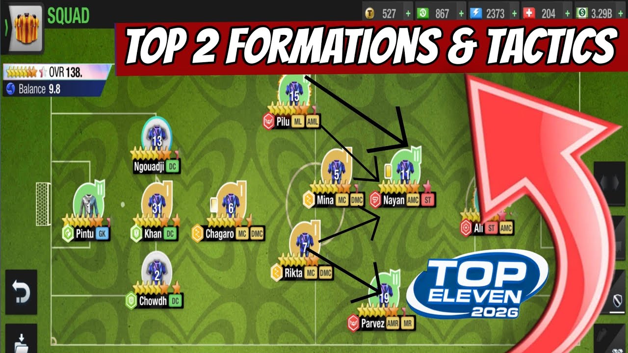 Top 2 Formations and Tactics in Top Eleven 2026