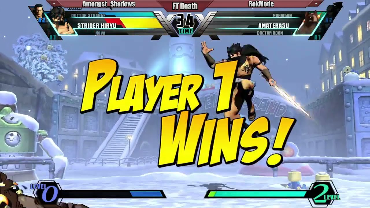 【UMVC3】Rokmode (Morrigan, Doom, Amaterasu) vs. Amongst Shadows (Nova, Strange, Strider) Part 1