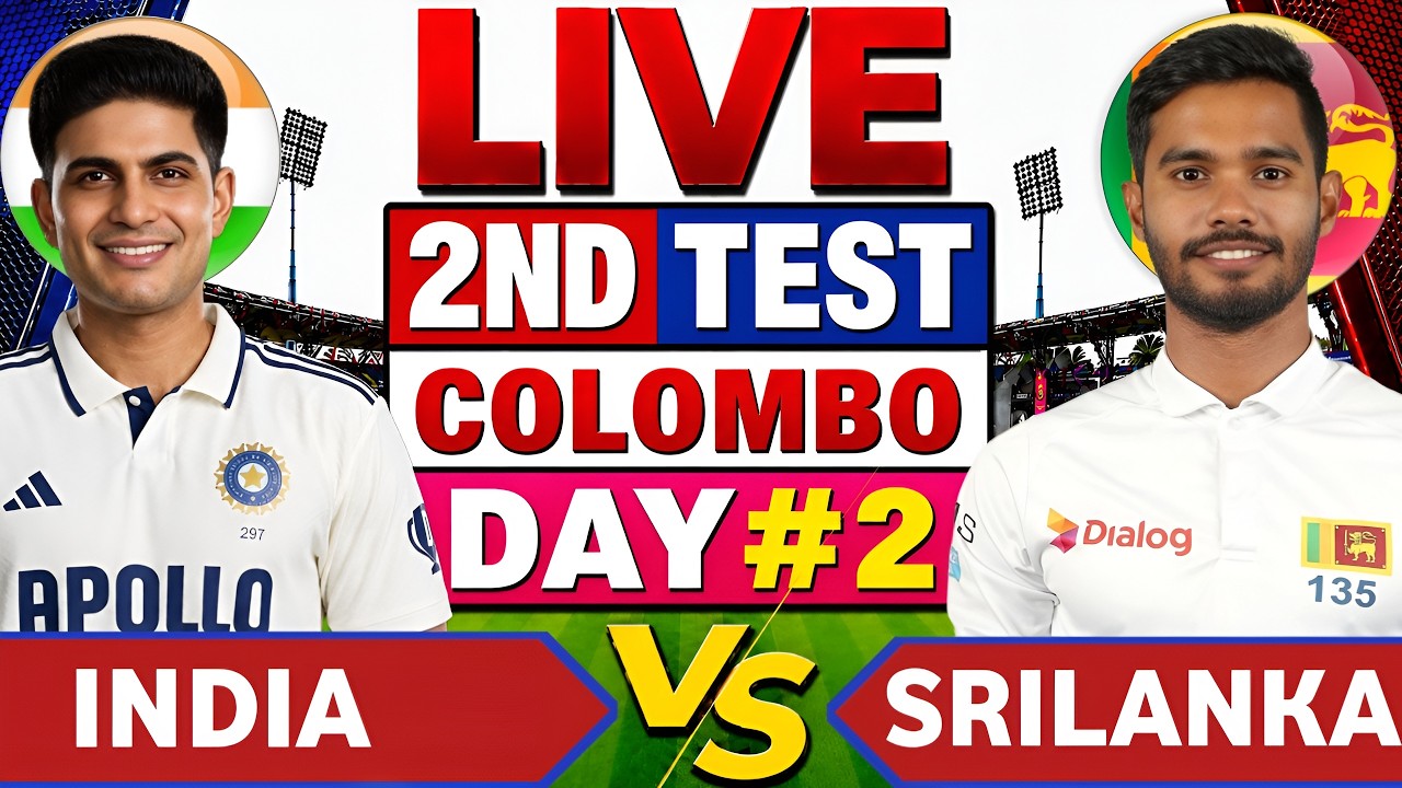 🔴Live India vs Srilanka 2nd Test Day 2 | Ind vs Sl 2nd Test | Ind vs Sl Live Score & Commentary🎙️