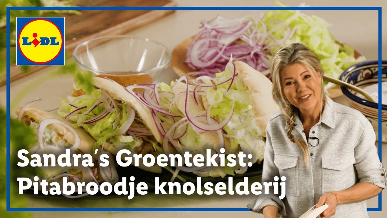 Pitabroodje met knolselderij shoarma | Sandra's Groentekist