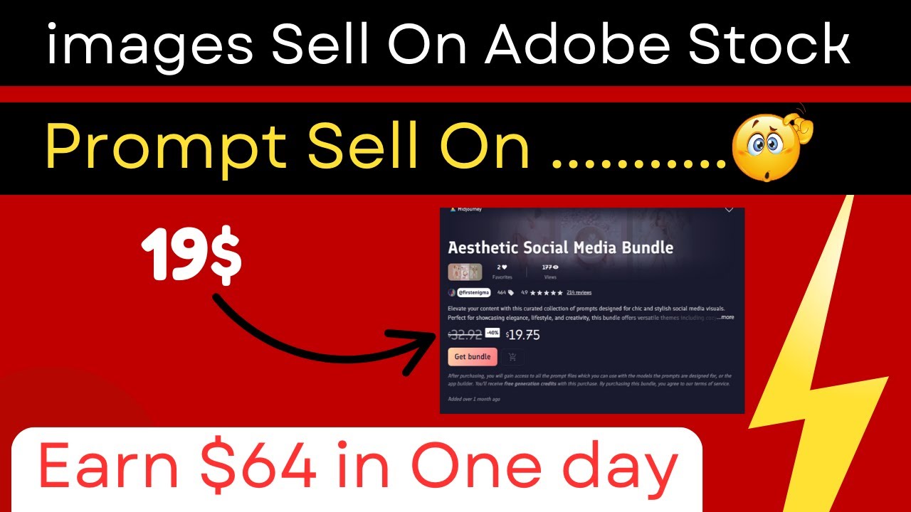 Earned 64$ just in ONE day | Images Sell on Adobe Stock but Prompt Sell On....