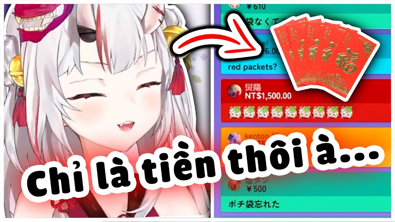 Ayame CHỈ thích VỎ bao lì xì và cơn mưa SuperChat của Fan!!!【Hololive Vietsub】