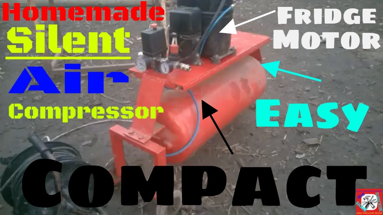Homemade silent air compressor How to build an silent air compressor  Pt - 2