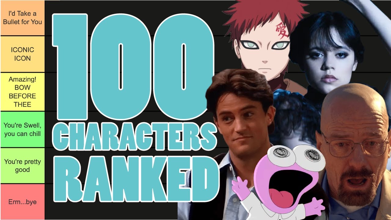 Ranking 100 TV CHARACTERS! (Tier List)