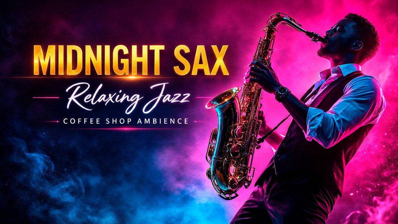 Smooth Sax Jazz | Relaxing Coffee Shop Ambience for Work, Study & Late Night