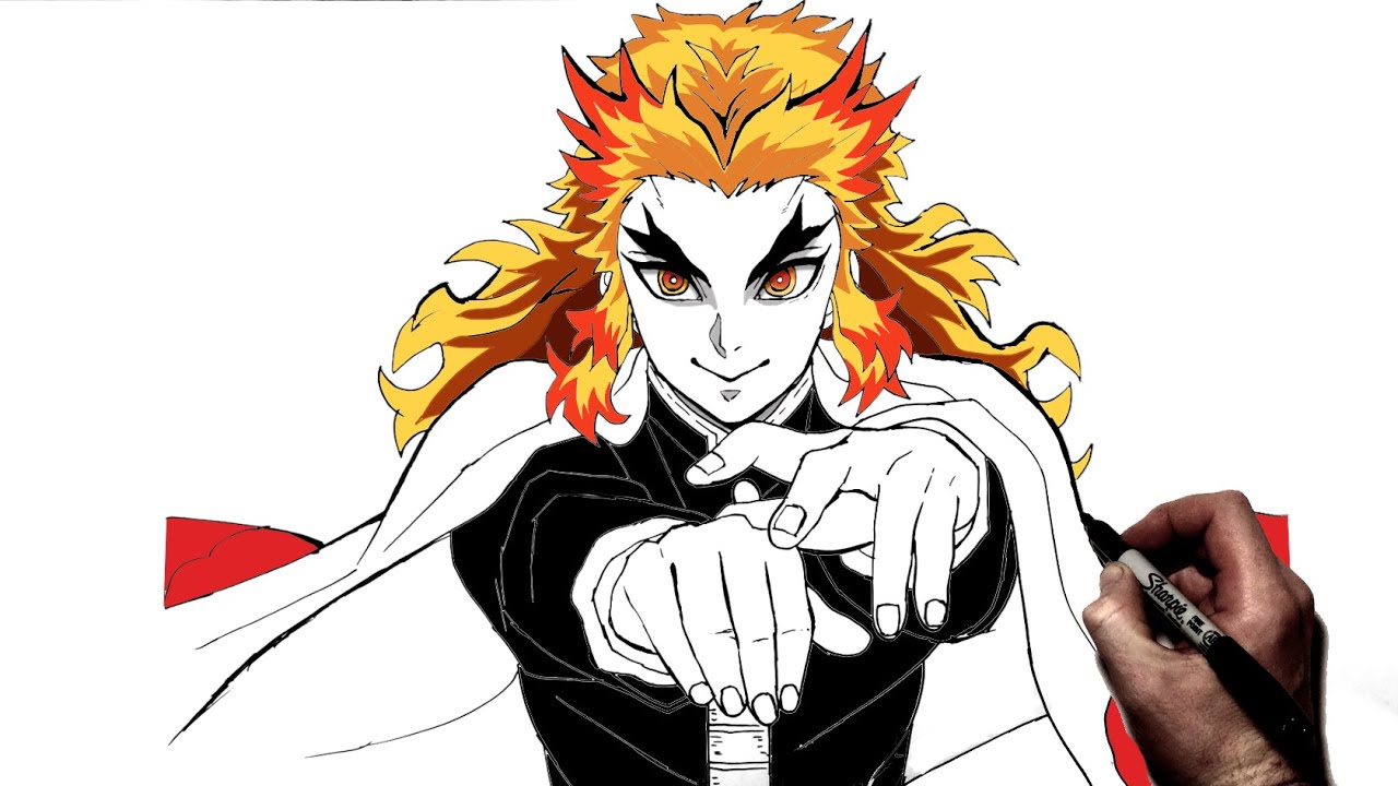 How to Draw Rengoku | Step By Step | Demon Slayer: Kimetsu No Yaiba