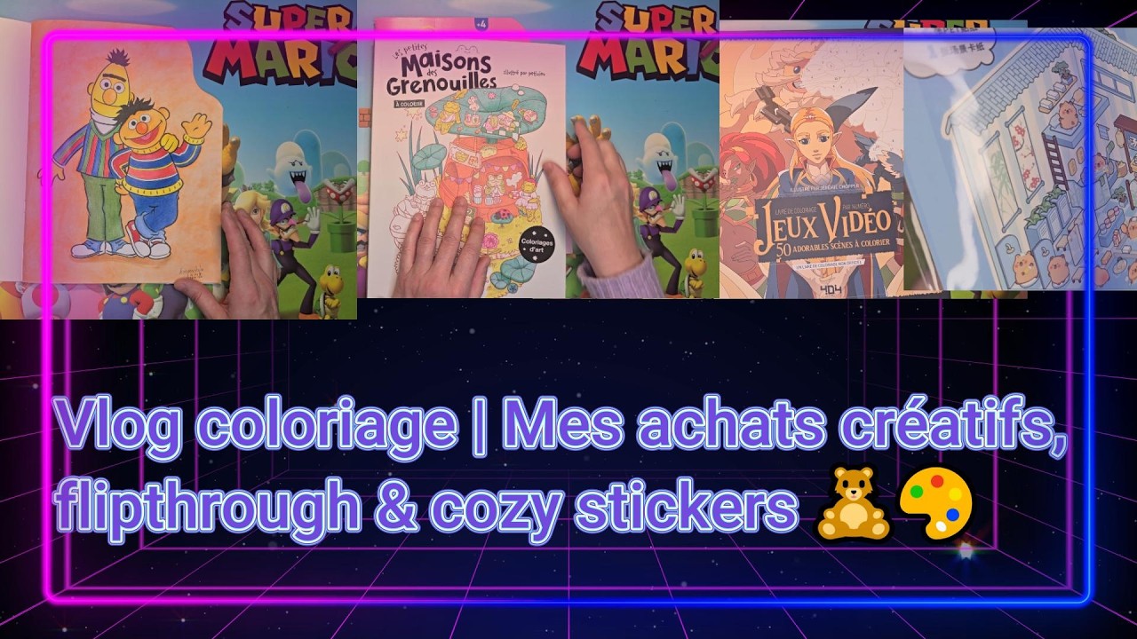 ✨ Vlog coloriage | Mes achats créatifs, flipthrough & cozy stickers 🧸🎨