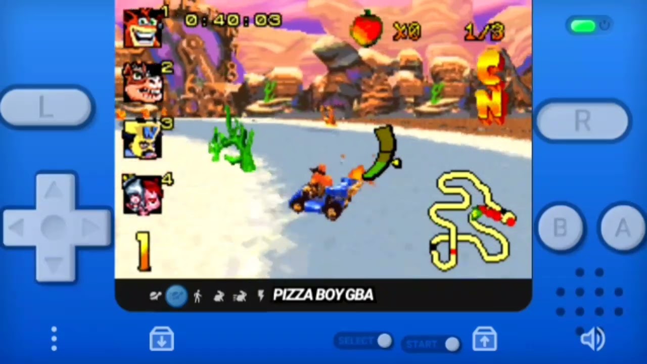 Crash nitro kart gba desafio sem destruir as caixas 09