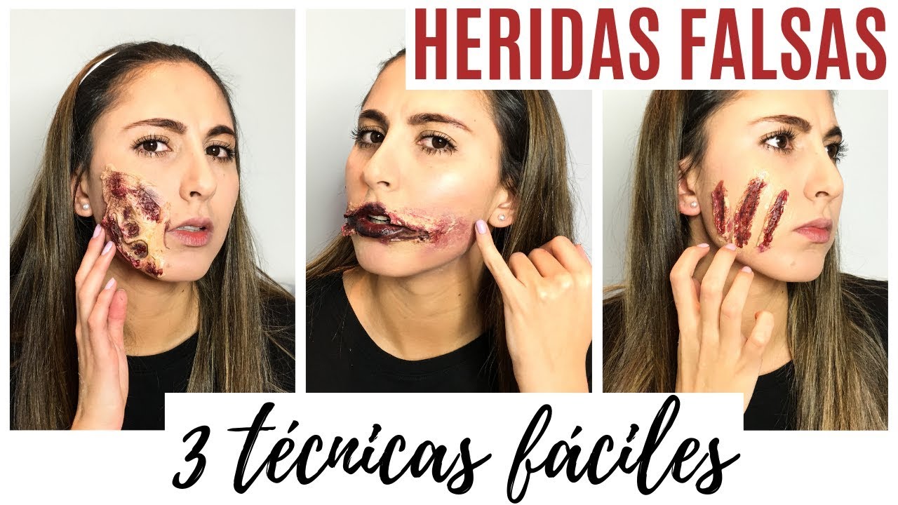 Los 3 trucos MÁS FÁCILES para crear heridas falsas / EASIEST 3 tricks for fake wounds