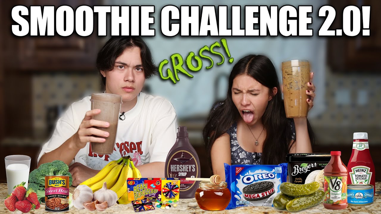 SMOOTHIE CHALLENGE: TEEN EDITION!!! Recreating Our Most Popular Challenges - 8 Years Later!