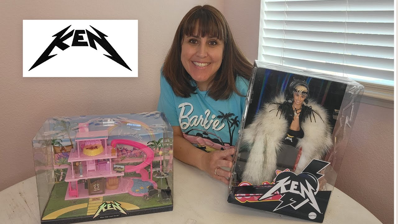Barbie the Movie- Ken's Mini Mojo Dojo Casa House & Faux Fur Coat Doll