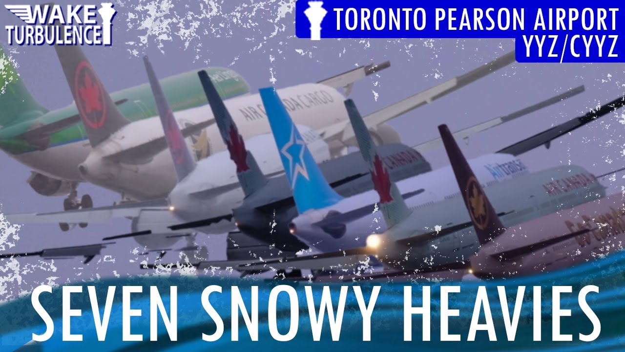7 Heavy Jets Face Heavy Snow and Crosswinds to Land at Toronto Pearson! ❄️✈️