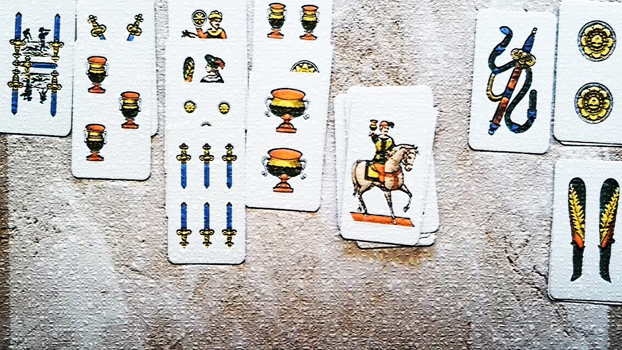 QUATTRO COLONNE con le carte NAPOLETANE (2)