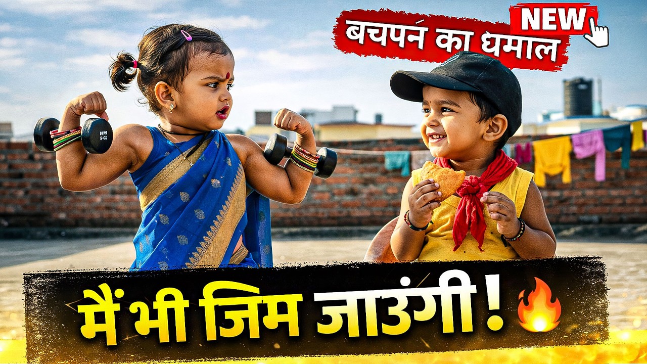 मै भी जिम जाउंगी | ai Bhi Jim Jaungi Baby | Funny Hindi Cartoon | Husband Wife Comedy