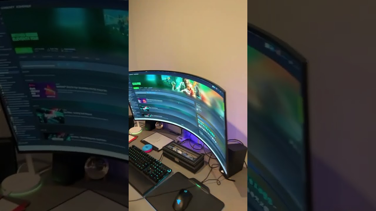The most curved gaming monitor in the world! 45&rdquo; #shorts