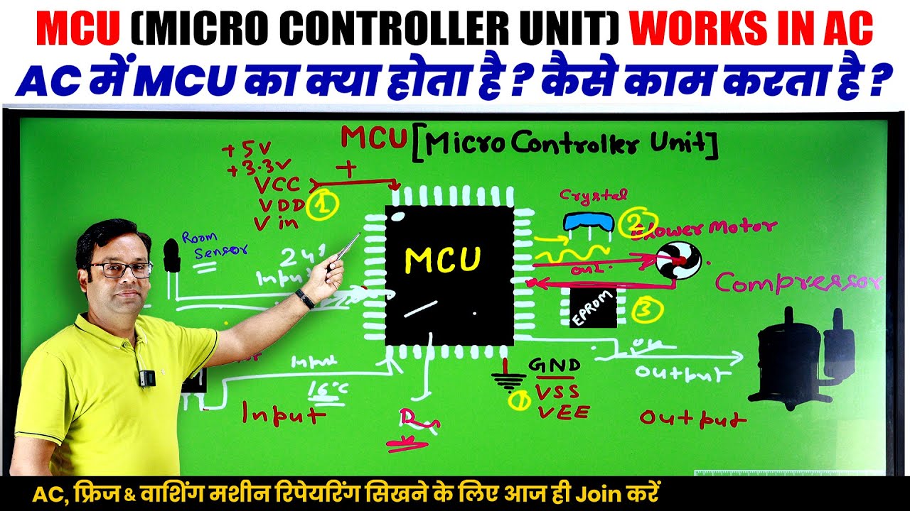 AC Repairing Course | How Micro controller Unit (MCU) work in AC PCB | AC PCB repairing institute