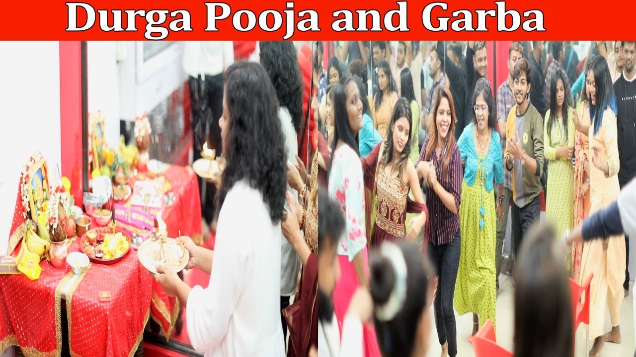 Durga Pooja and Garbha in Versova Andheri Academy by Students and facilities in Sam and Jas Academy