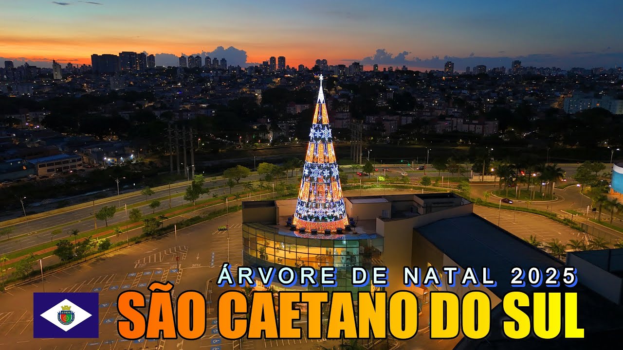 Árvore de Natal de São Caetano do Sul  - Park Shopping São Caetano - Dezembro de 2025 - Drone 4K