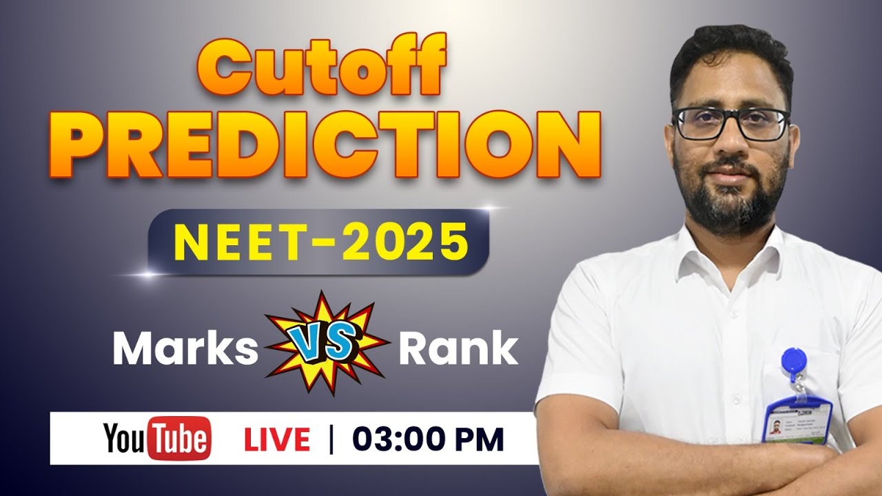 Cutoff prediction of NEET - 2025 | Marks vs Rank Analysis